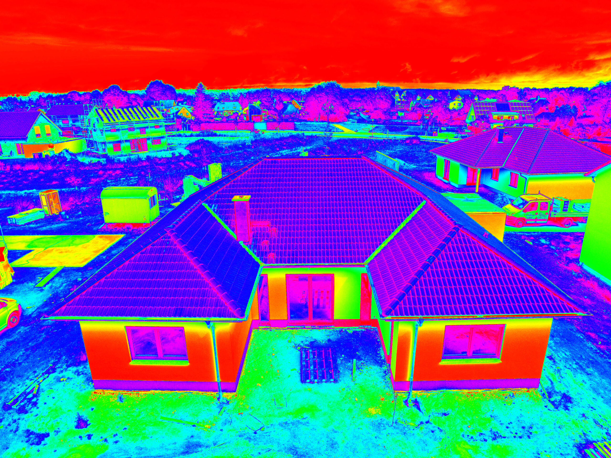 Thermografische scan van een woonhuis